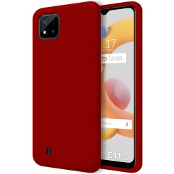Funda Silicona Líquida Ultra Suave para Realme C11 2021 color Roja