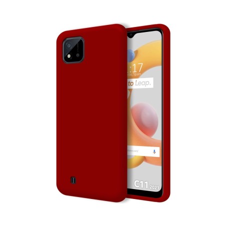 Funda Silicona Líquida Ultra Suave para Realme C11 2021 color Roja