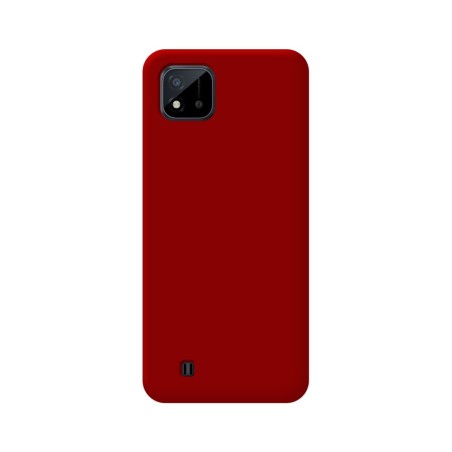 Funda Silicona Líquida Ultra Suave para Realme C11 2021 color Roja