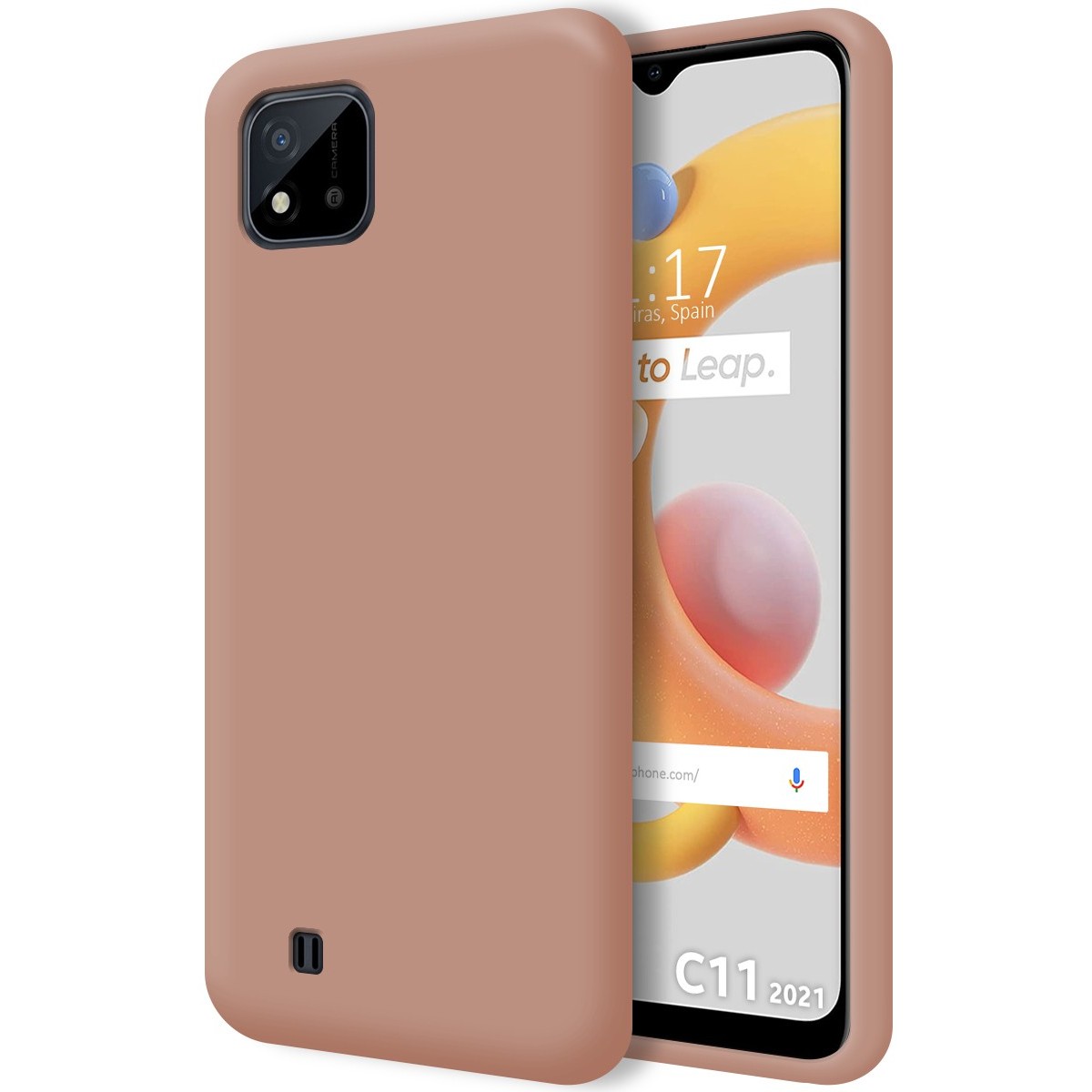 Funda Silicona Líquida Ultra Suave para Realme C11 2021 color Rosa