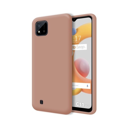Funda Silicona Líquida Ultra Suave para Realme C11 2021 color Rosa