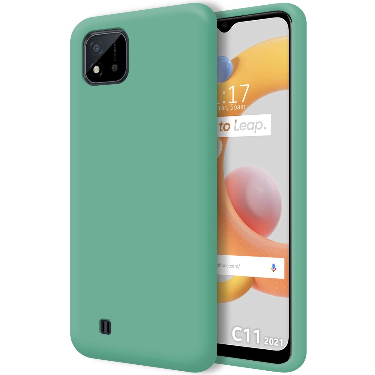 Funda Silicona Líquida Ultra Suave para Realme C11 2021 color Verde