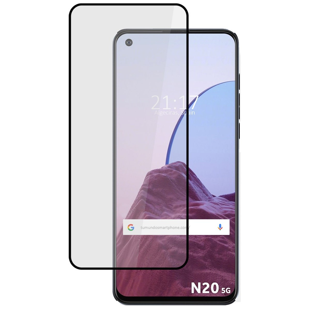 Protector Cristal Templado Completo 5D Full Glue Negro para OnePlus Nord N20 5G Vidrio