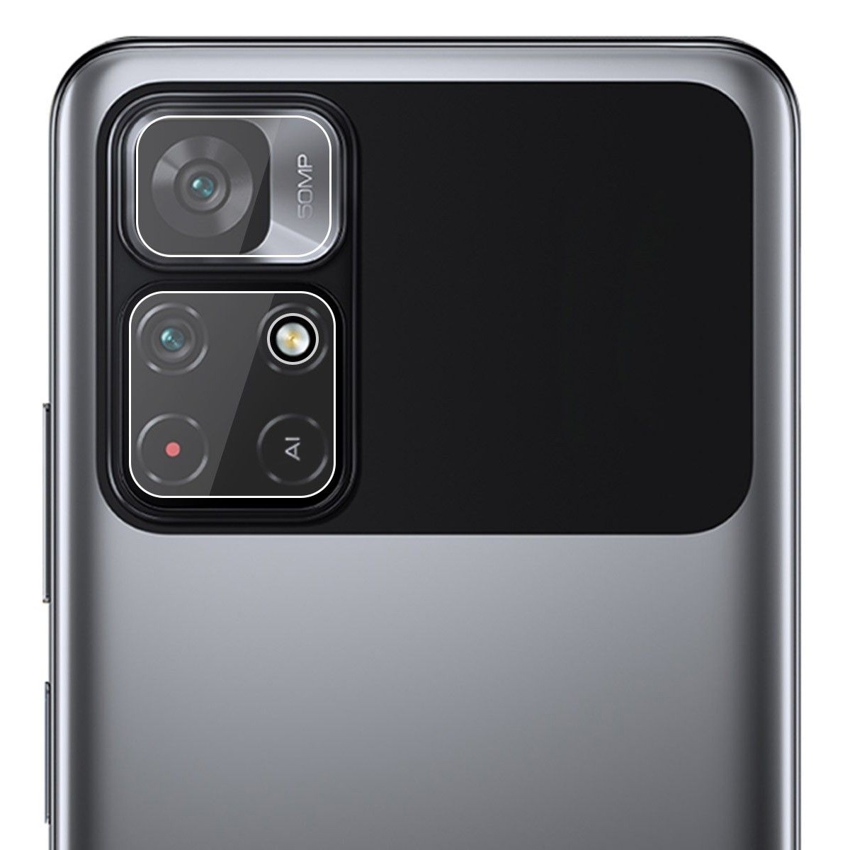 Protector Cristal Templado Cámara Trasera para Xiaomi POCO M4 Pro 5G Vidrio