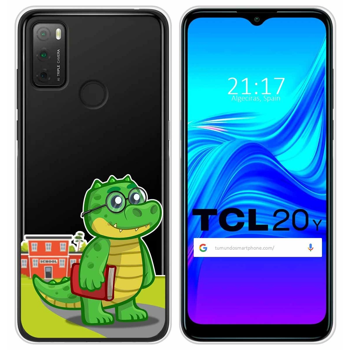 Funda Silicona Transparente para TCL 20Y diseño Coco Dibujos