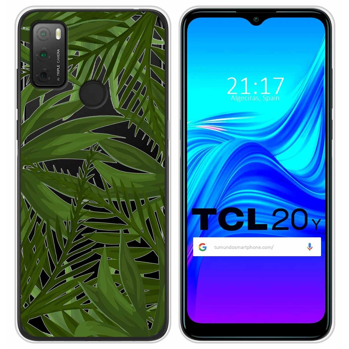 Funda Silicona Transparente para TCL 20Y diseño Jungla Dibujos
