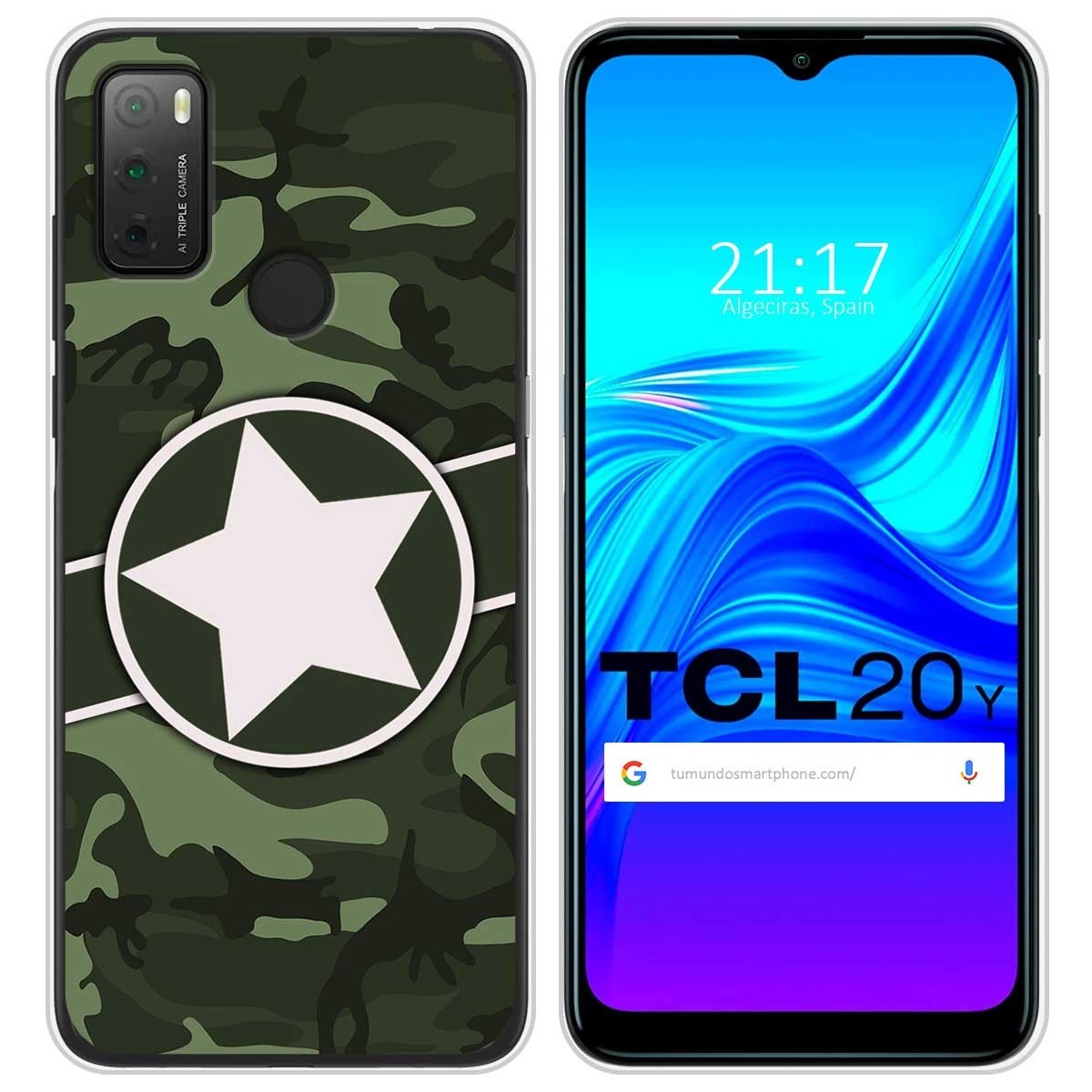 Funda Silicona para TCL 20Y diseño Camuflaje 01 Dibujos