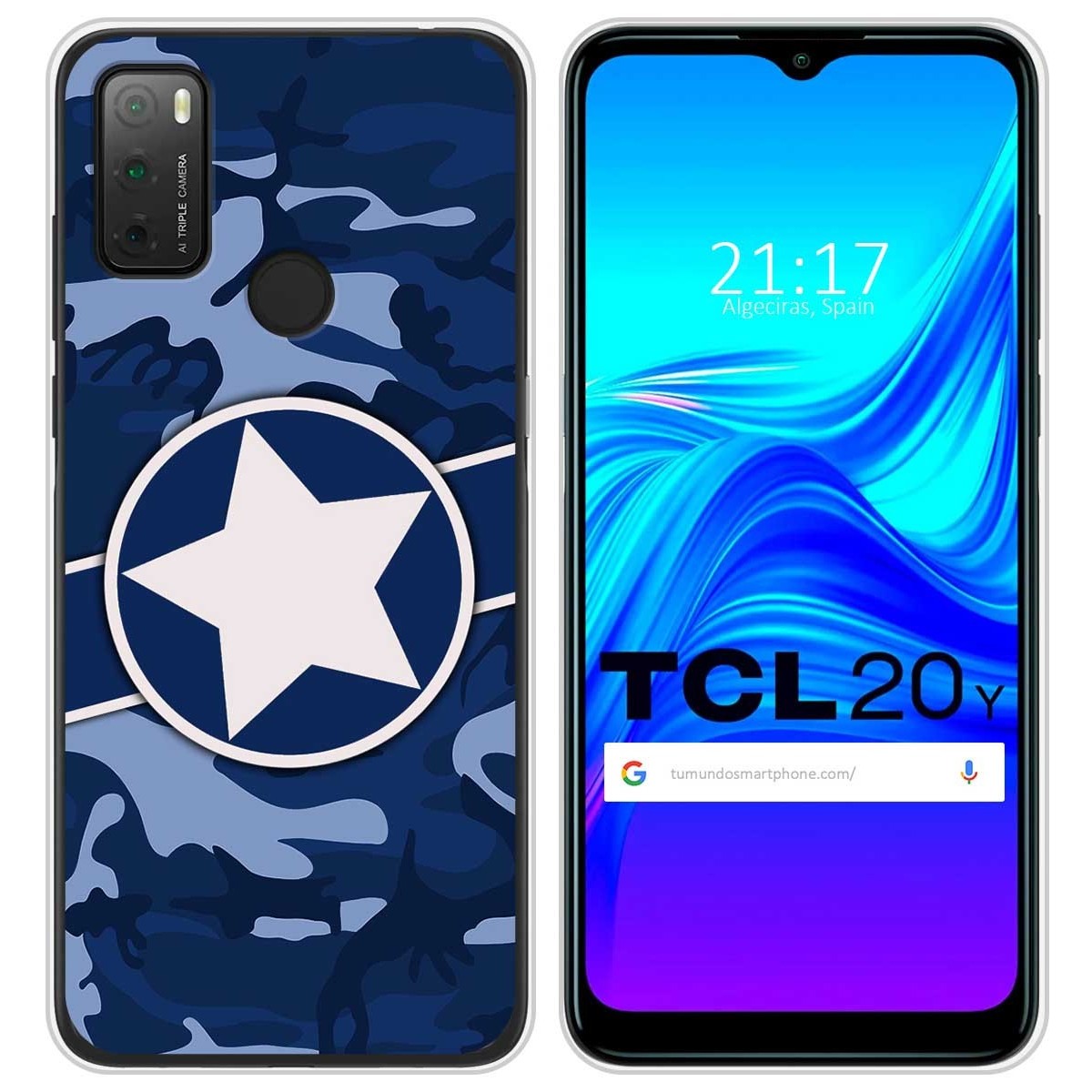 Funda Silicona para TCL 20Y diseño Camuflaje 03 Dibujos