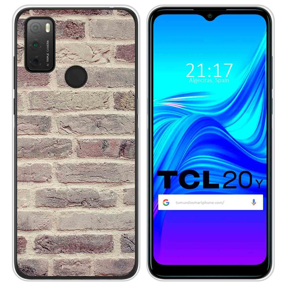 Funda Silicona para TCL 20Y diseño Ladrillo 01 Dibujos