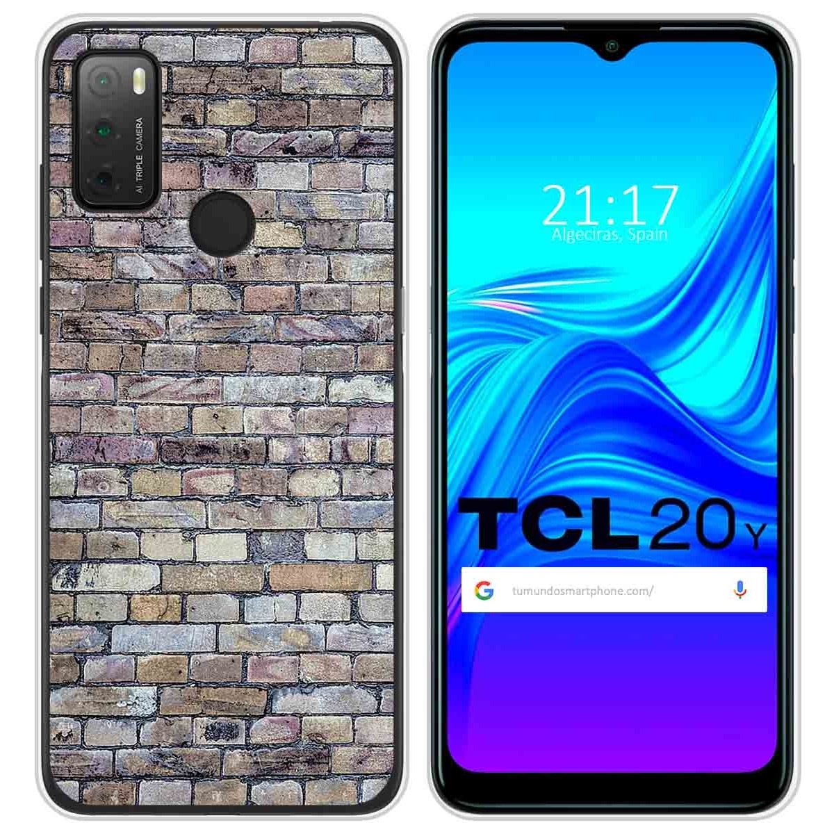 Funda Silicona para TCL 20Y diseño Ladrillo 02 Dibujos