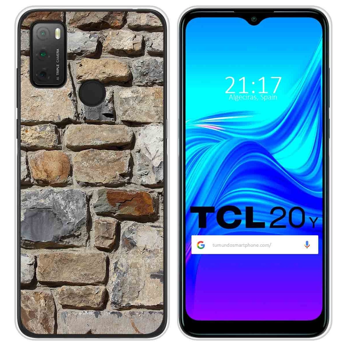 Funda Silicona para TCL 20Y diseño Ladrillo 03 Dibujos