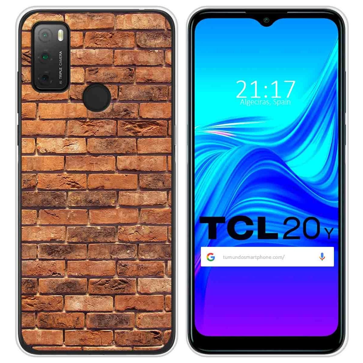Funda Silicona para TCL 20Y diseño Ladrillo 04 Dibujos