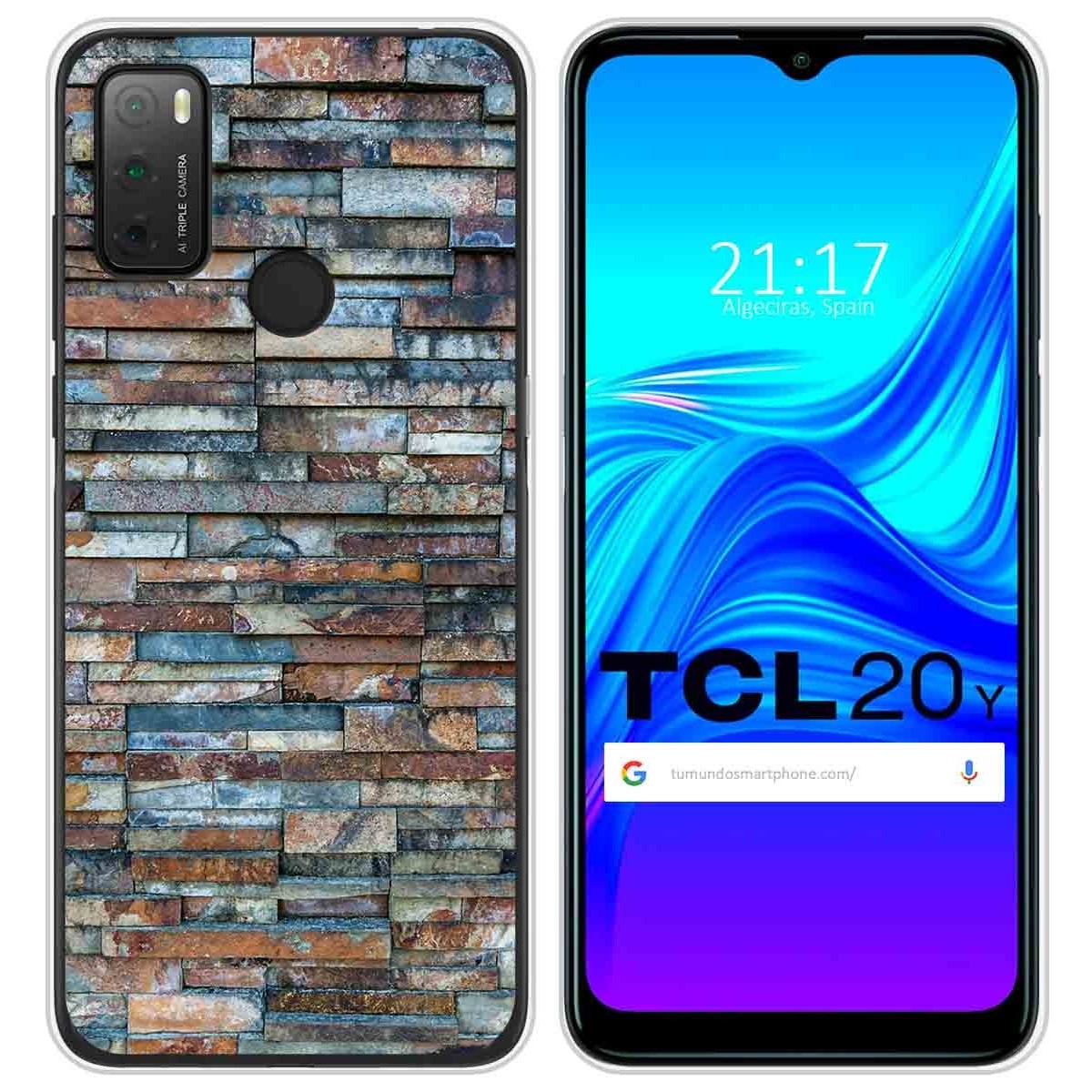 Funda Silicona para TCL 20Y diseño Ladrillo 05 Dibujos