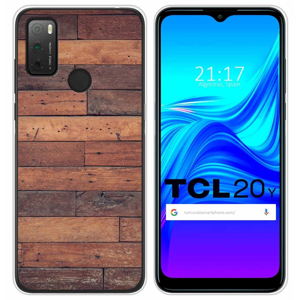 Funda Silicona para TCL 20Y diseño Madera 03 Dibujos
