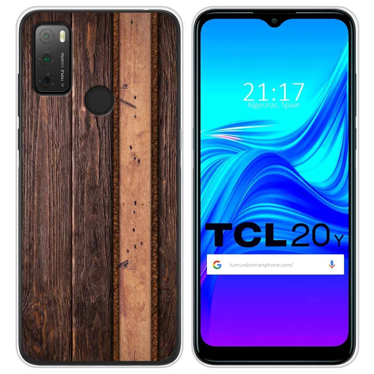 Funda Silicona para TCL 20Y diseño Madera 05 Dibujos