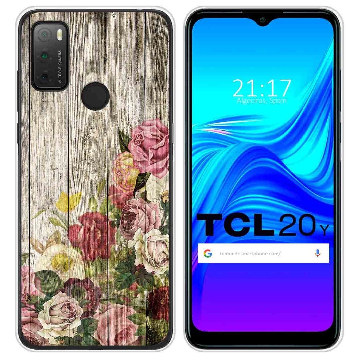 Funda Silicona para TCL 20Y diseño Madera 08 Dibujos