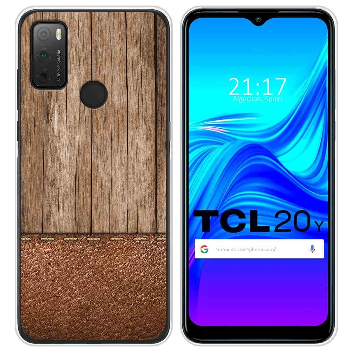 Funda Silicona para TCL 20Y diseño Madera 09 Dibujos
