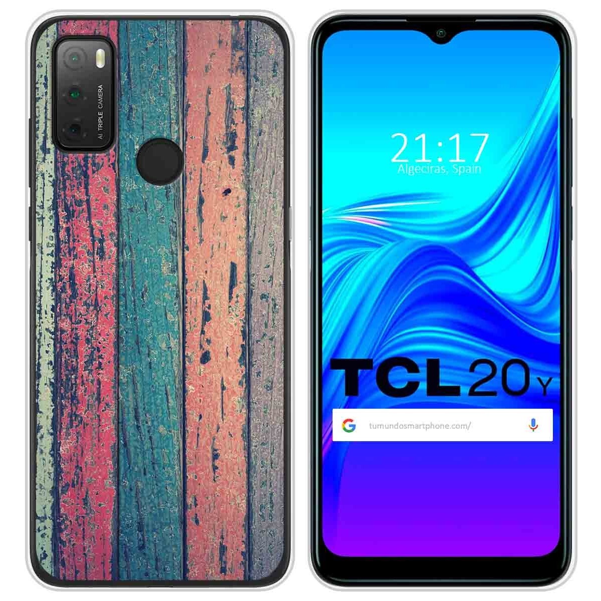 Funda Silicona para TCL 20Y diseño Madera 10 Dibujos