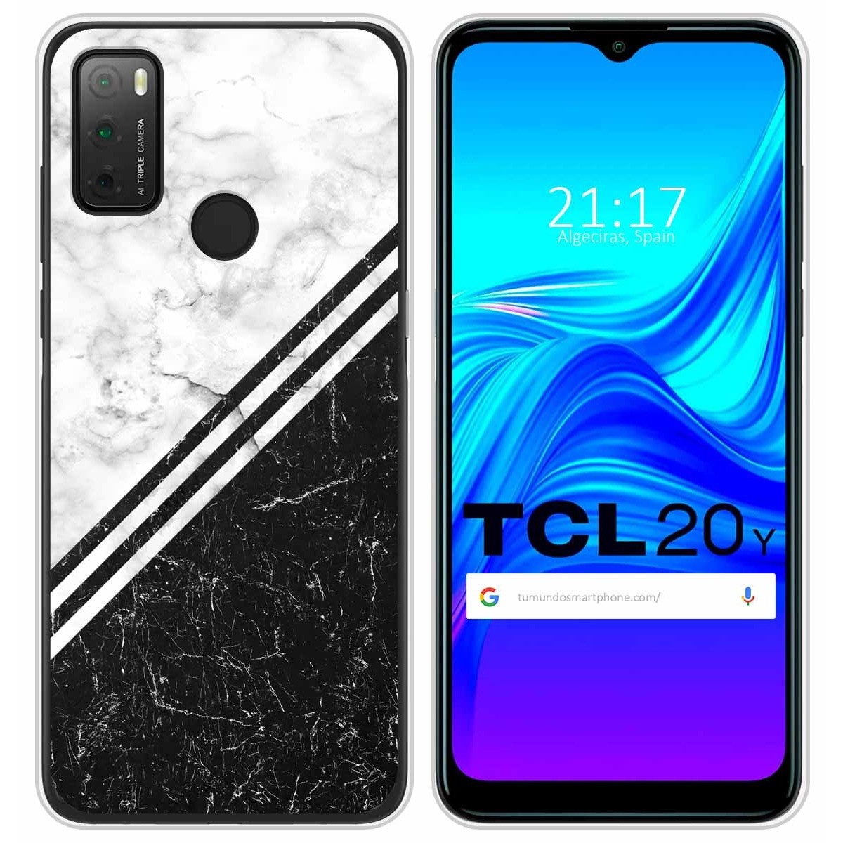 Funda Silicona para TCL 20Y diseño Mármol 01 Dibujos