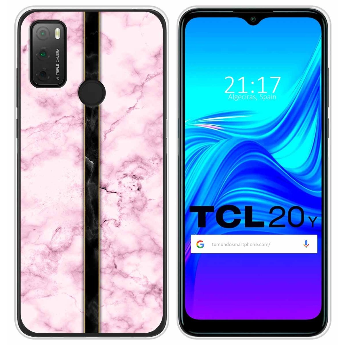 Funda Silicona para TCL 20Y diseño Mármol 04 Dibujos