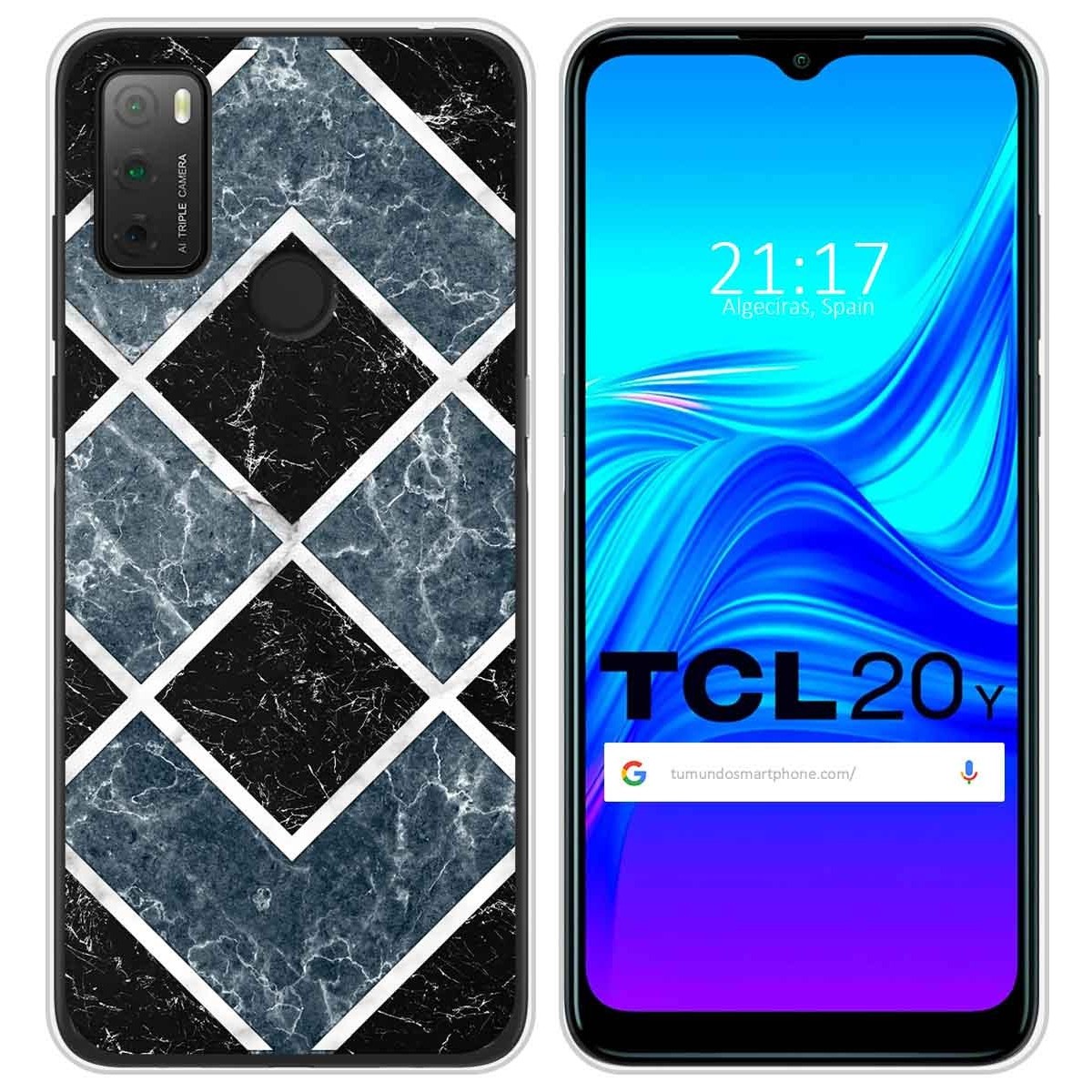 Funda Silicona para TCL 20Y diseño Mármol 06 Dibujos