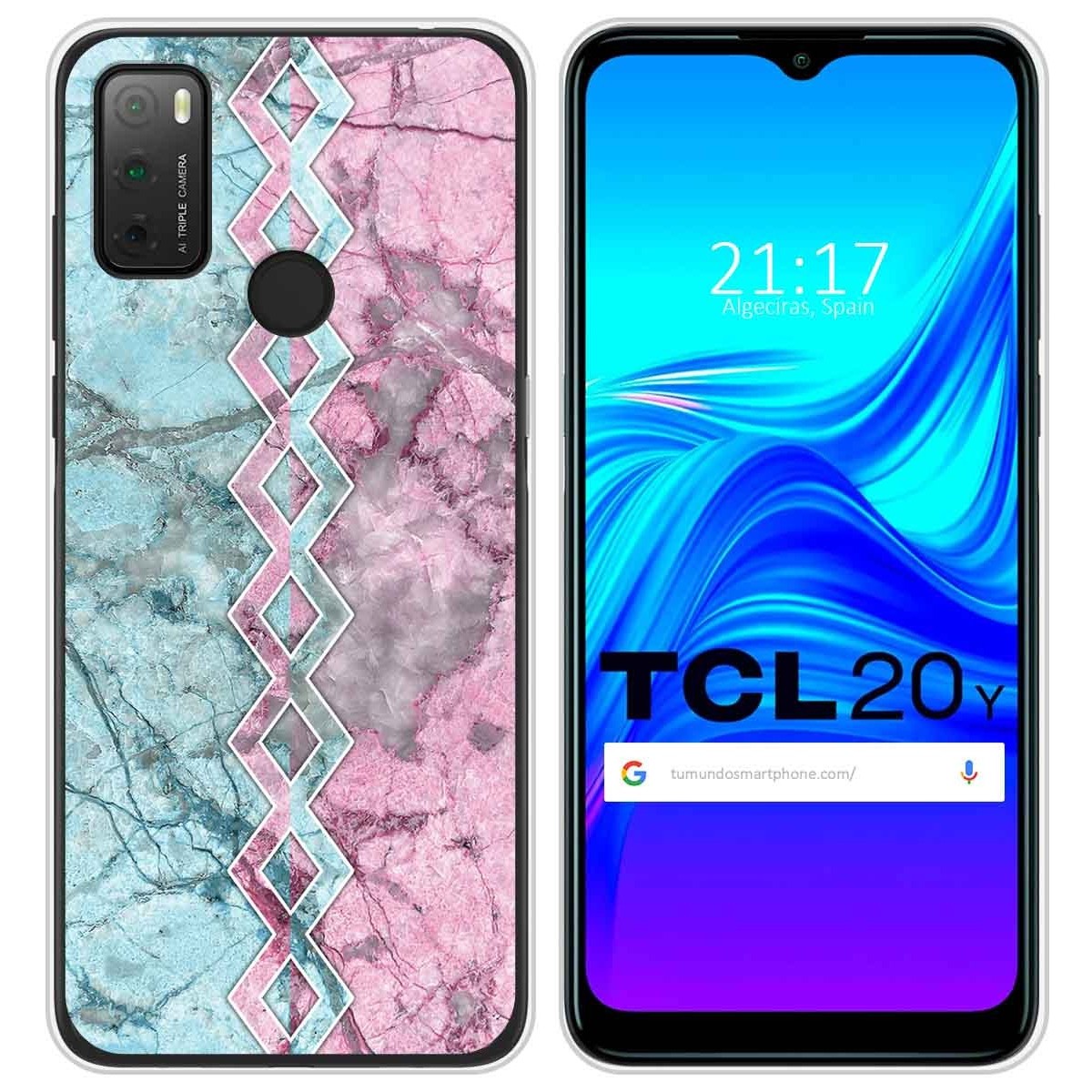 Funda Silicona para TCL 20Y diseño Mármol 08 Dibujos