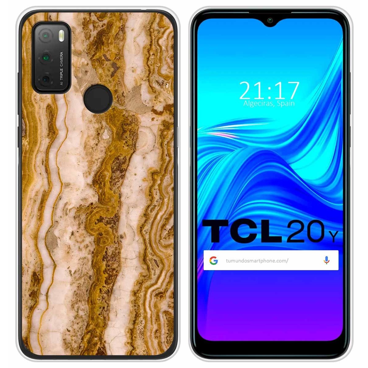 Funda Silicona para TCL 20Y diseño Mármol 10 Dibujos