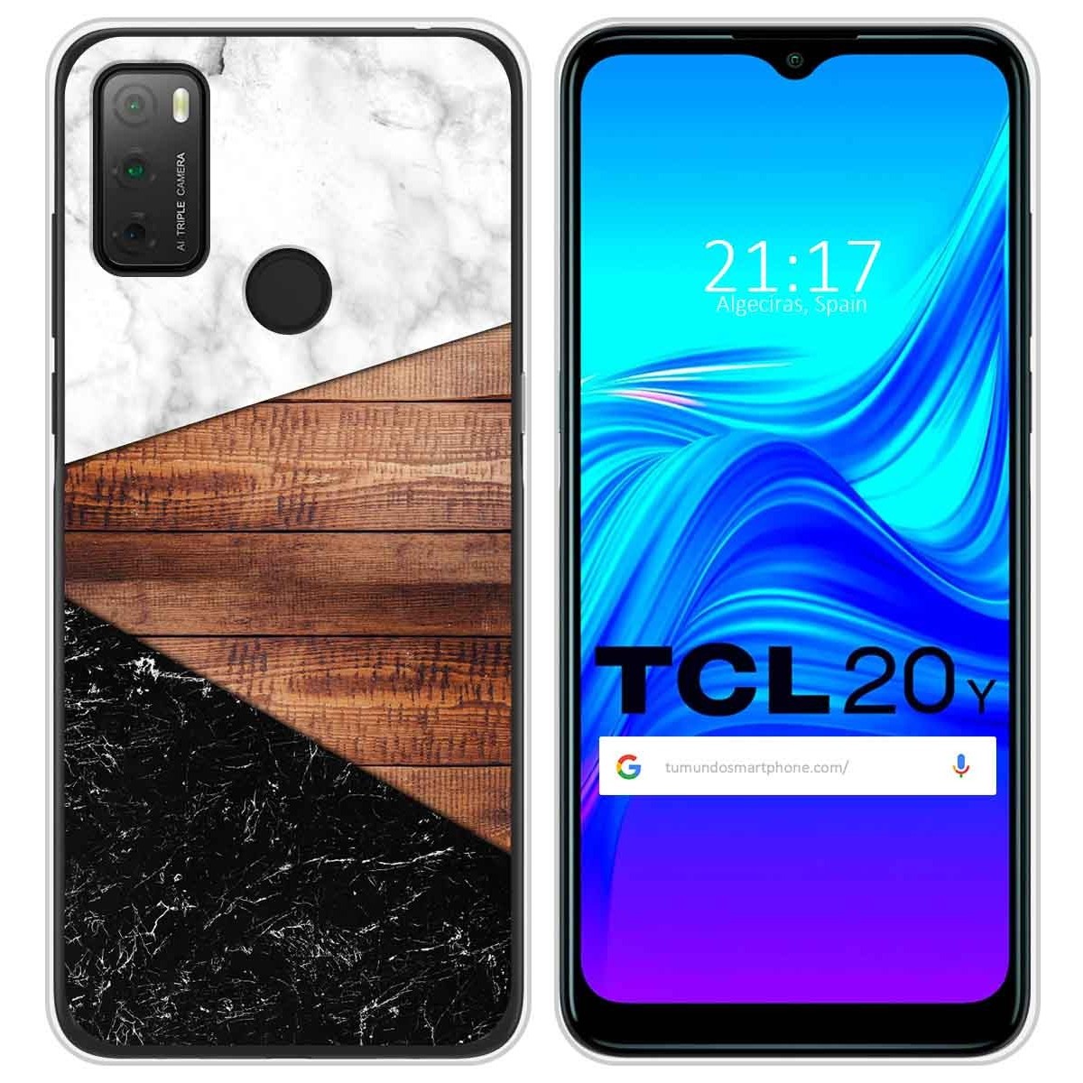 Funda Silicona para TCL 20Y diseño Mármol 11 Dibujos
