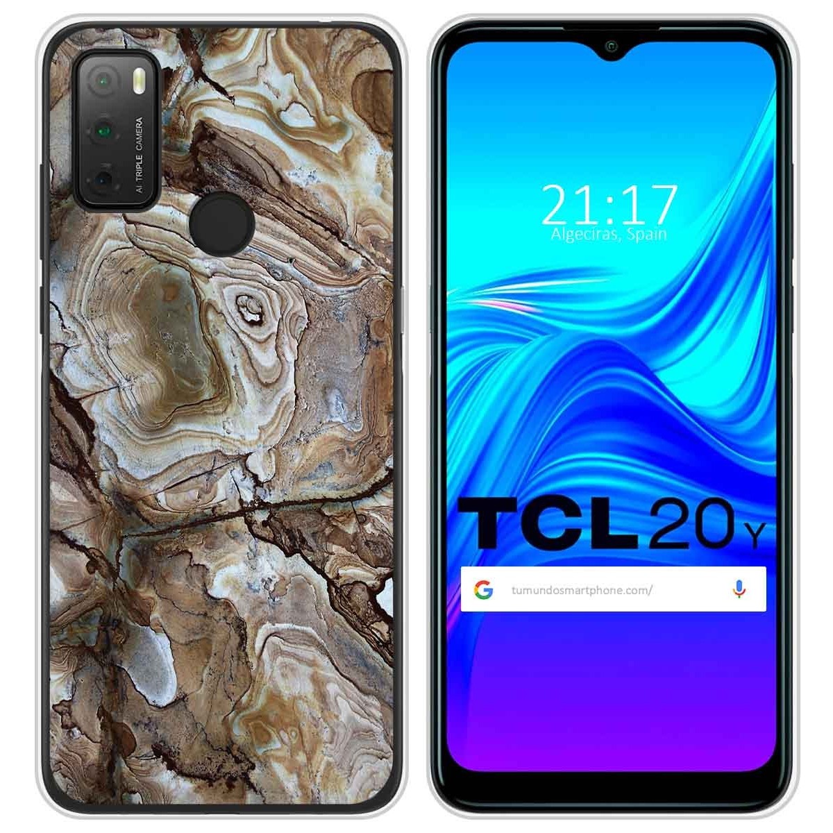 Funda Silicona para TCL 20Y diseño Mármol 14 Dibujos