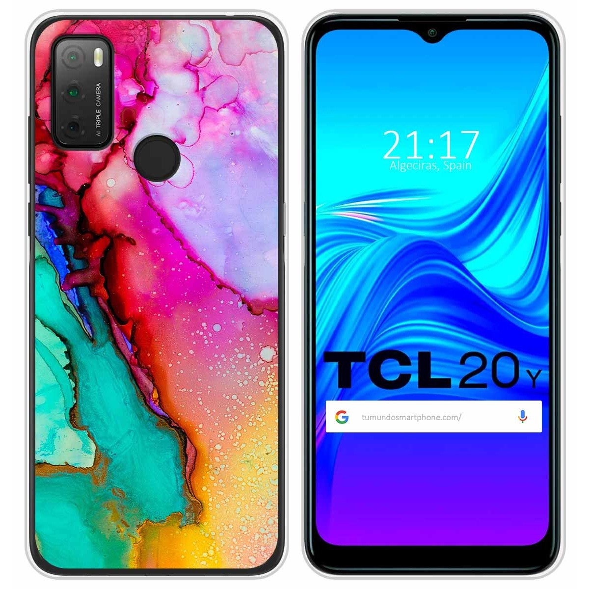 Funda Silicona para TCL 20Y diseño Mármol 15 Dibujos