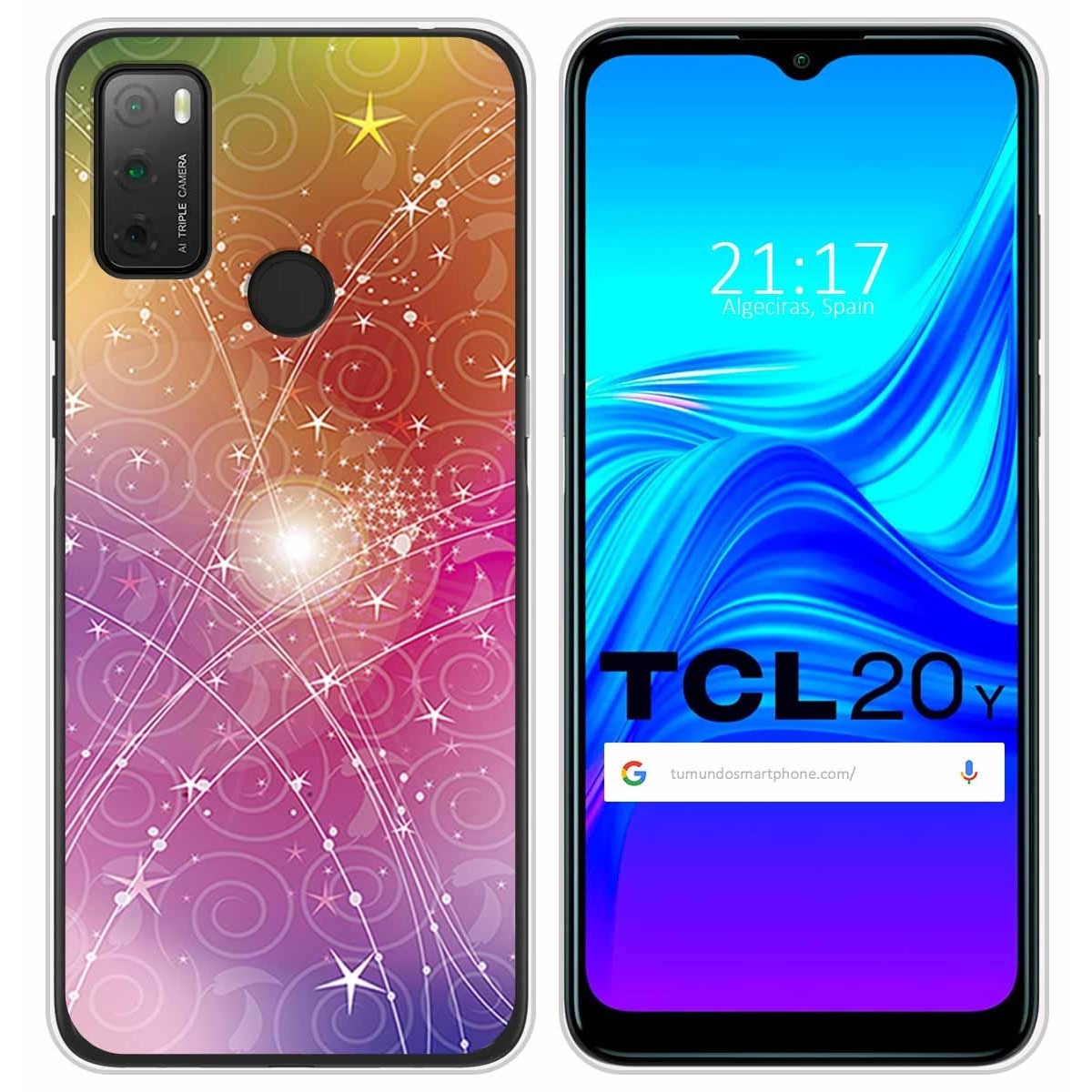 Funda Silicona para TCL 20Y diseño Abstracto Dibujos