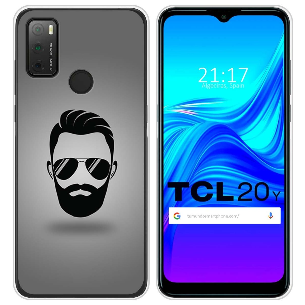Funda Silicona para TCL 20Y diseño Barba Dibujos