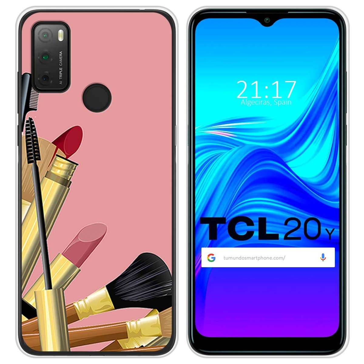 Funda Silicona para TCL 20Y diseño Brochas Dibujos