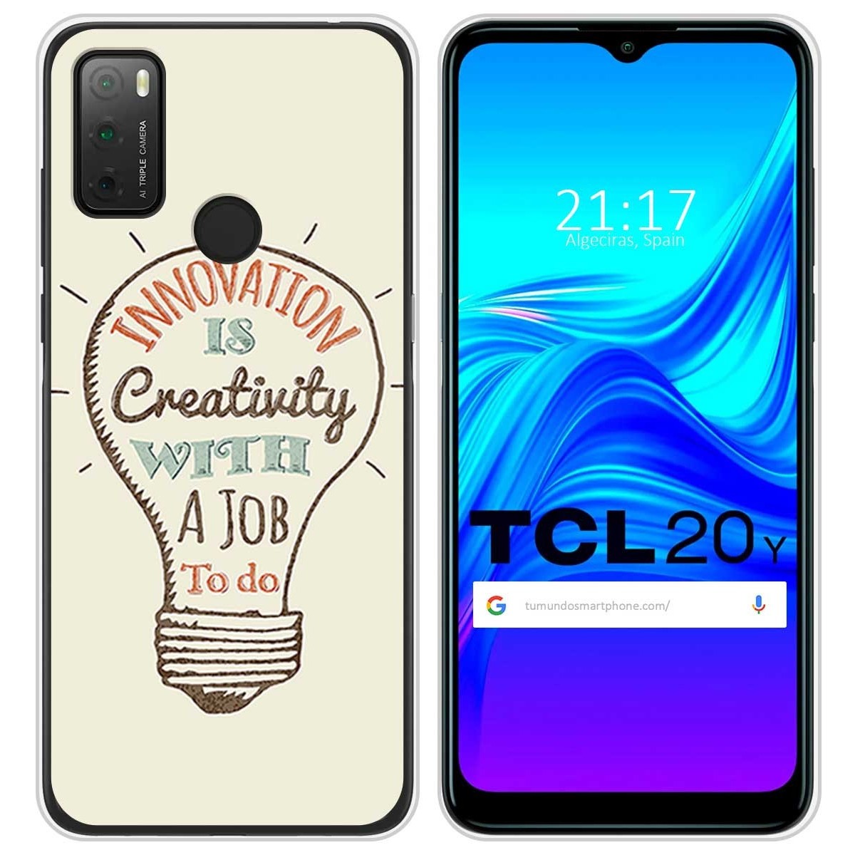 Funda Silicona para TCL 20Y diseño Creativity Dibujos