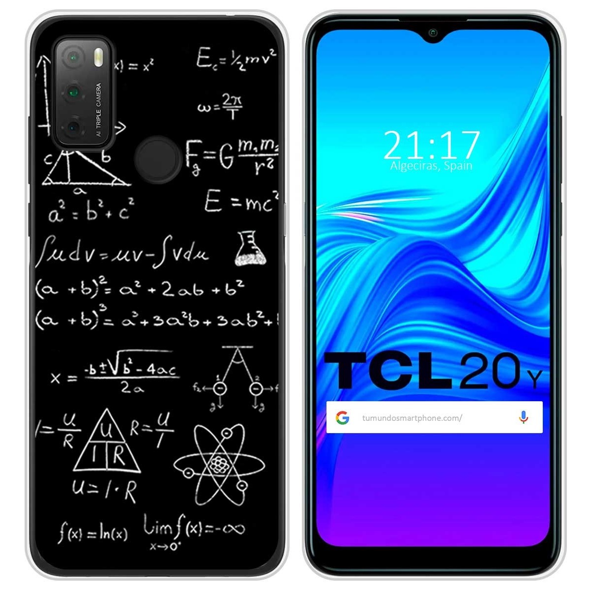 Funda Silicona para TCL 20Y diseño Formulas Dibujos