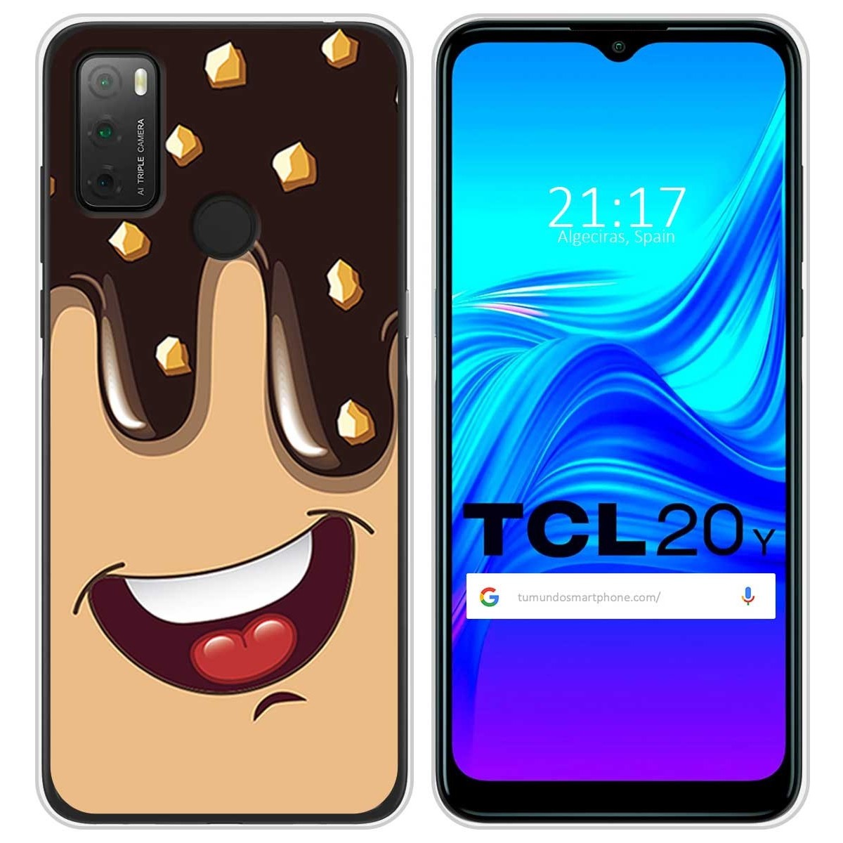 Funda Silicona para TCL 20Y diseño Helado Chocolate Dibujos