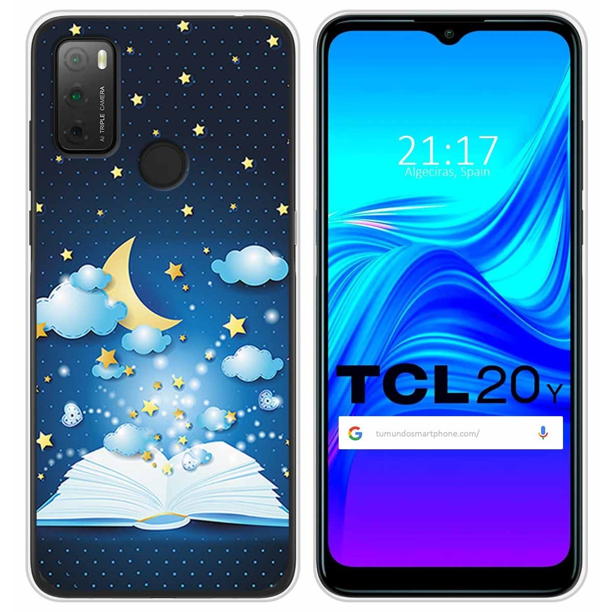 Funda Silicona para TCL 20Y diseño Libro Cuentos Dibujos