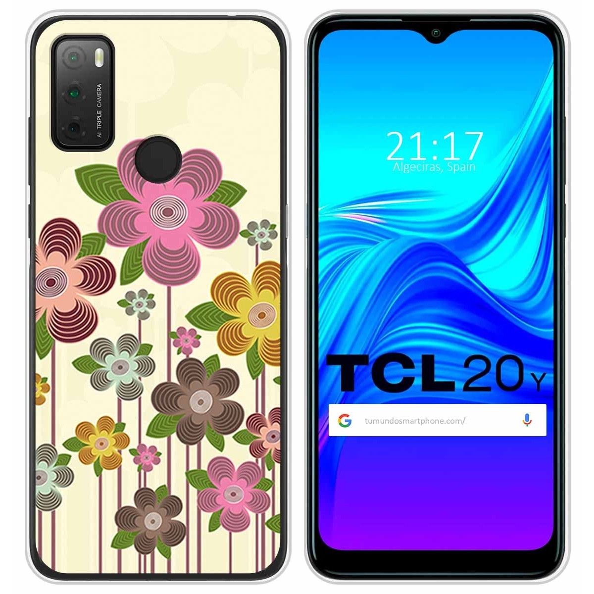 Funda Silicona para TCL 20Y diseño Primavera En Flor Dibujos