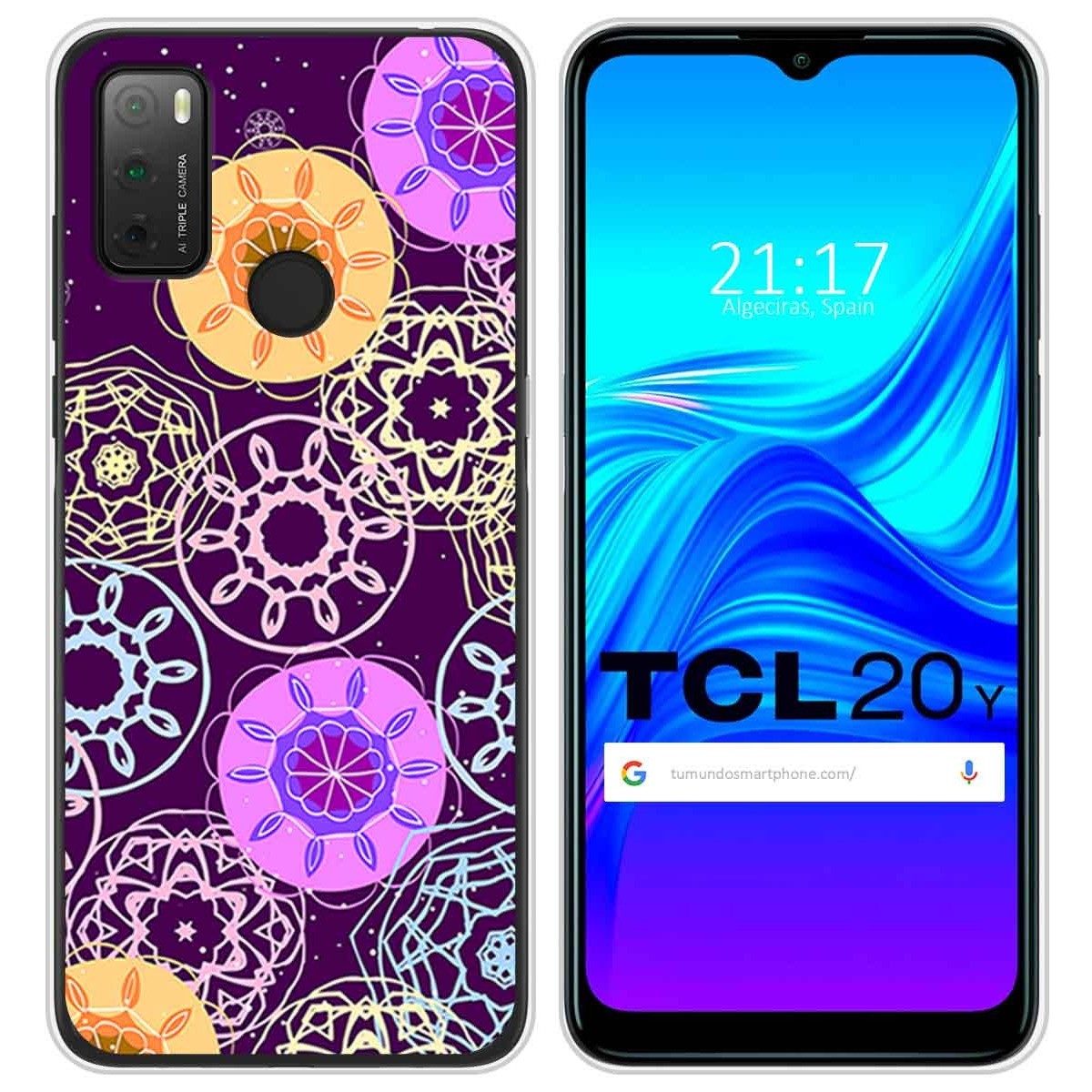 Funda Silicona para TCL 20Y diseño Radial Dibujos