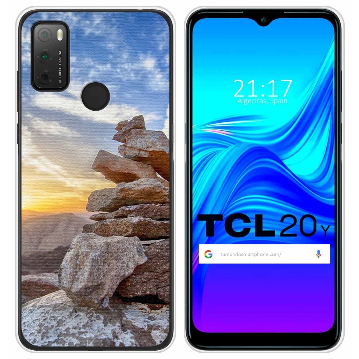 Funda Silicona para TCL 20Y diseño Sunset Dibujos