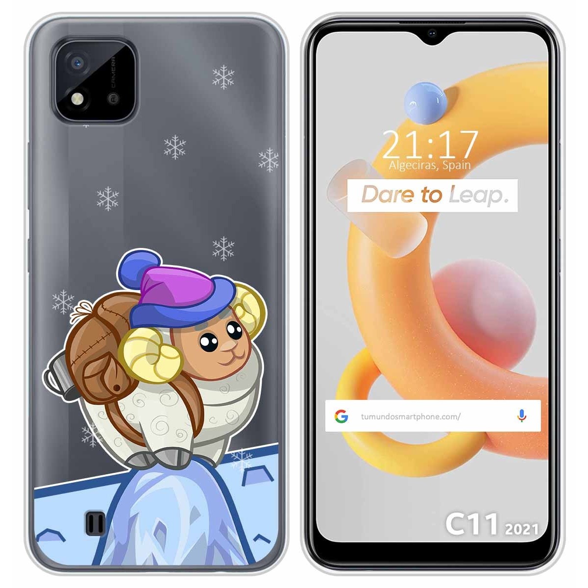 Funda Silicona Transparente para Realme C11 2021 diseño Cabra Dibujos