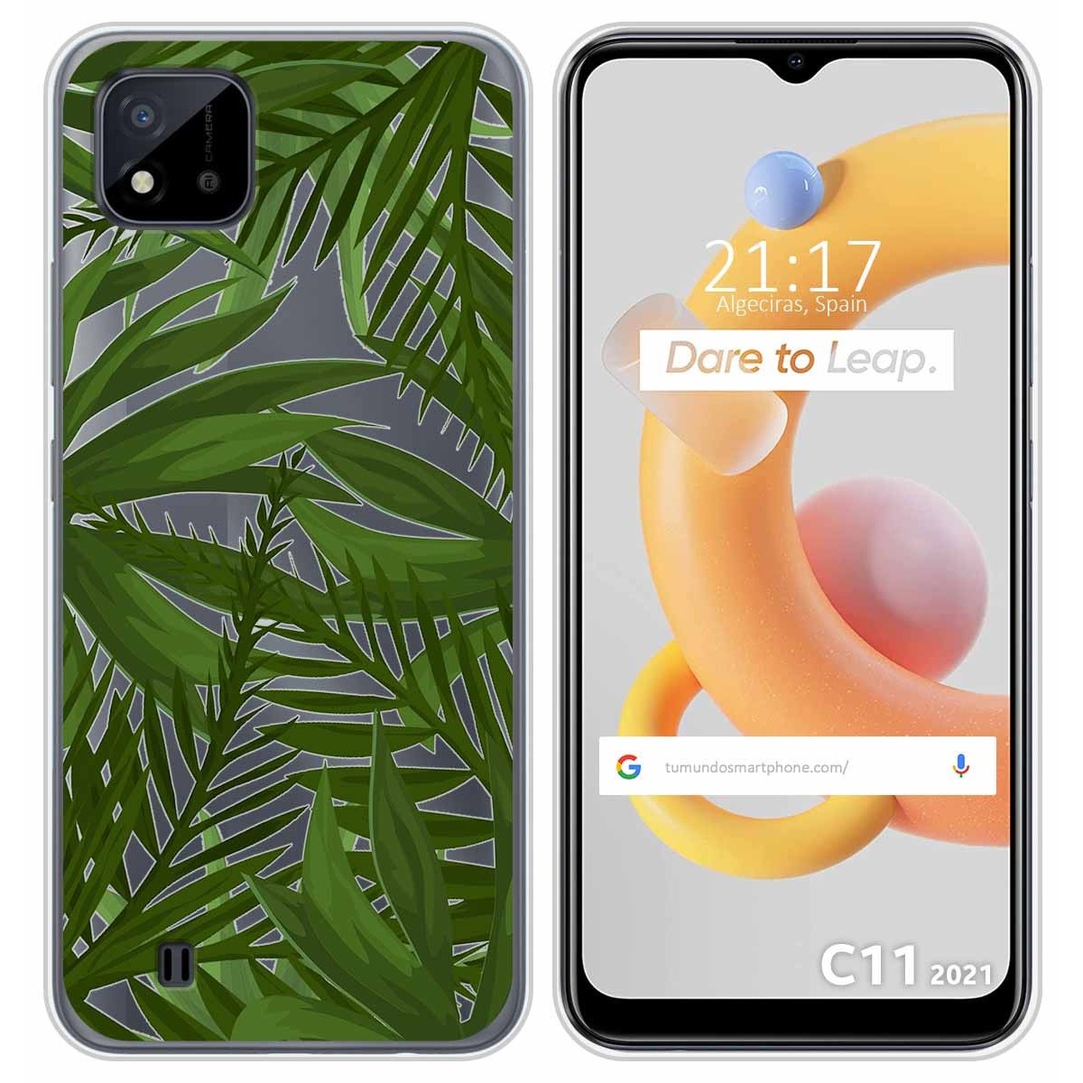 Funda Silicona Transparente para Realme C11 2021 diseño Jungla Dibujos