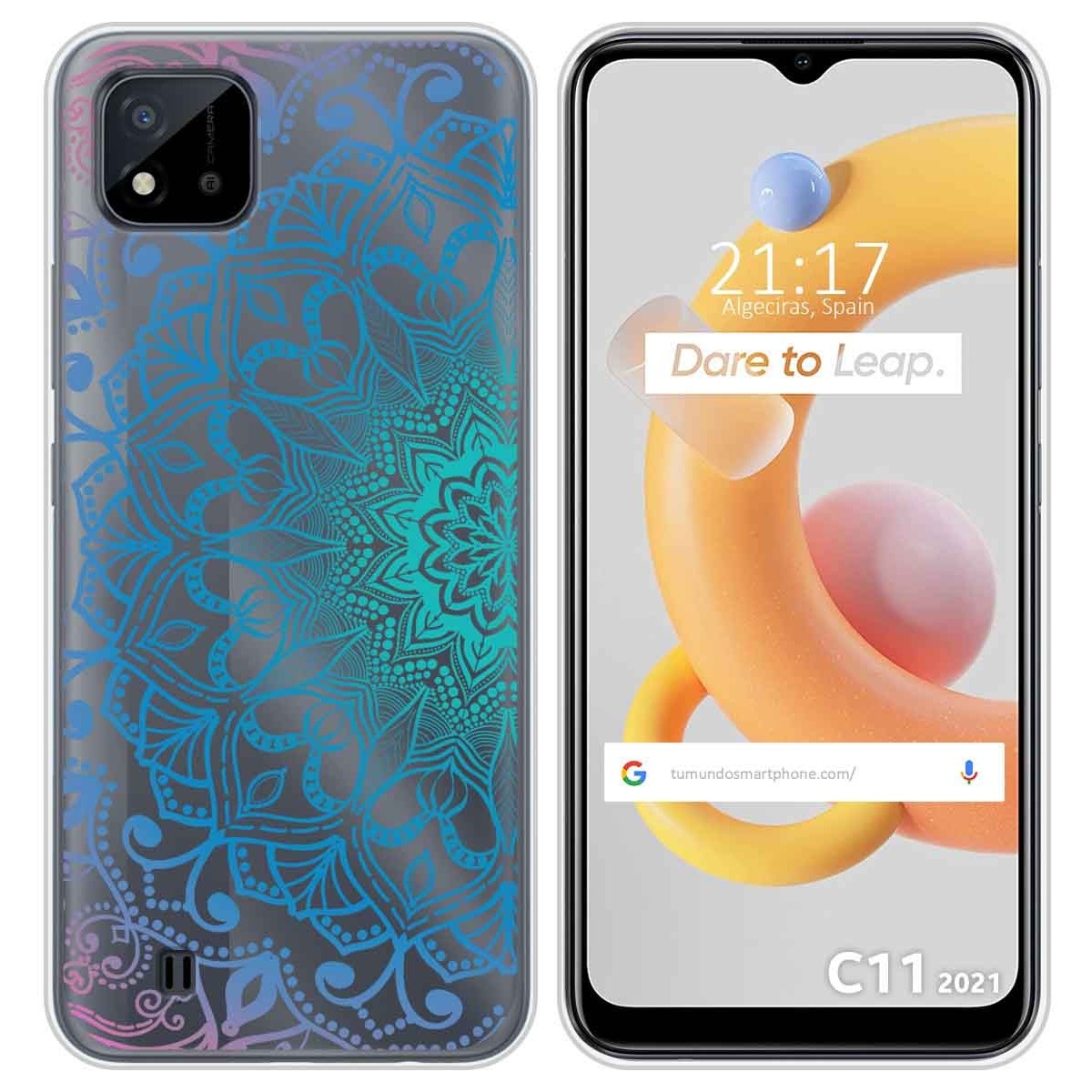 Funda Silicona Transparente para Realme C11 2021 diseño Mandala Dibujos