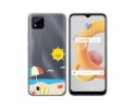 Funda Silicona Transparente para Realme C11 2021 diseño Playa Dibujos