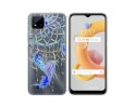 Funda Silicona Transparente para Realme C11 2021 diseño Plumas Dibujos