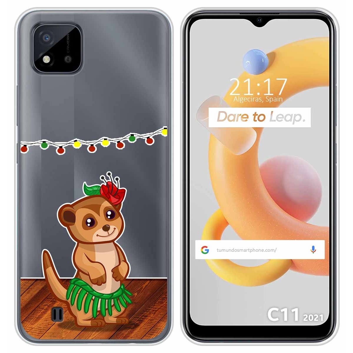 Funda Silicona Transparente para Realme C11 2021 diseño Suricata Dibujos