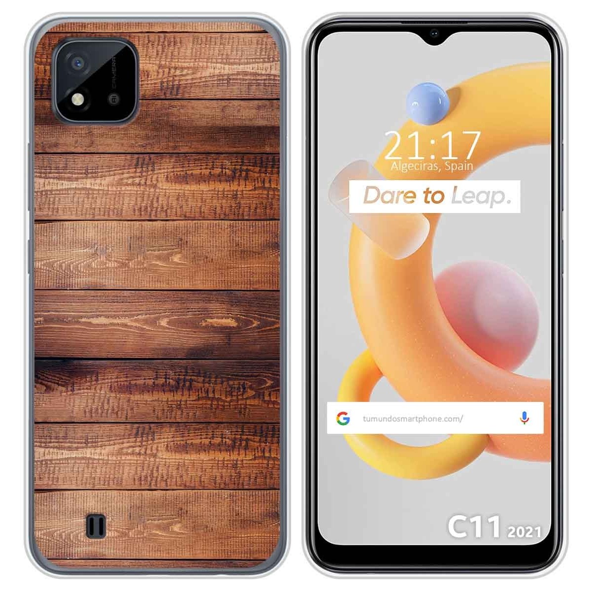 Funda Silicona para Realme C11 2021 diseño Madera 02 Dibujos