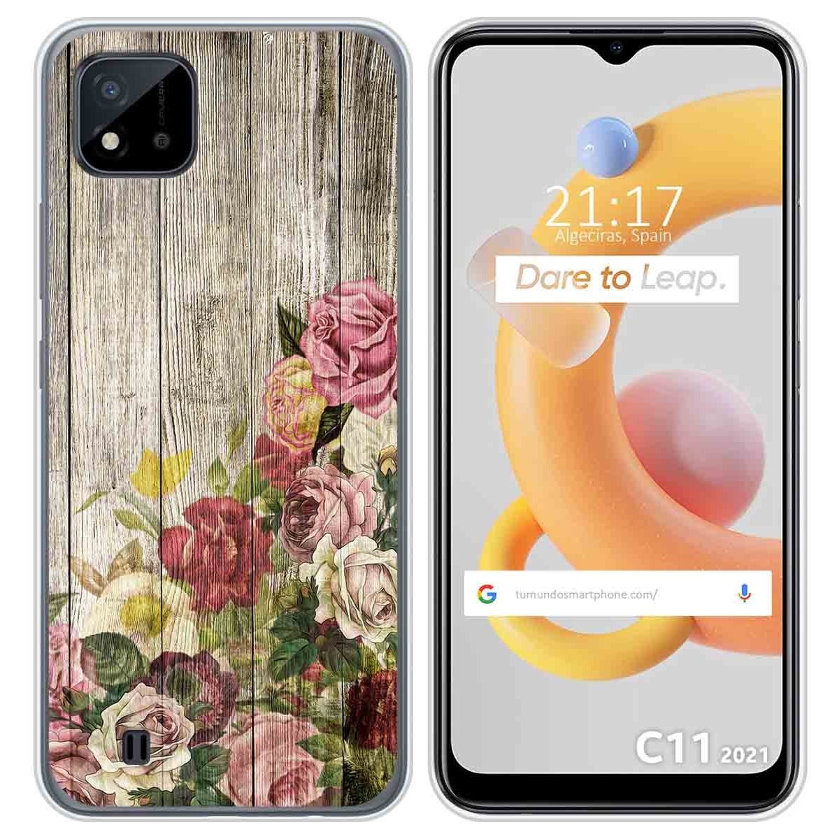 Funda Silicona para Realme C11 2021 diseño Madera 08 Dibujos