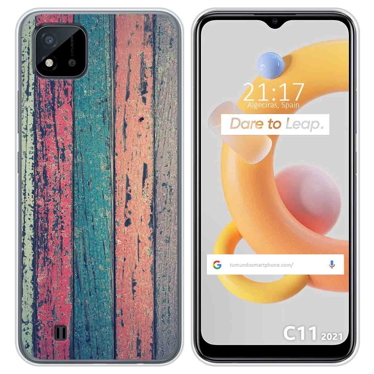 Funda Silicona para Realme C11 2021 diseño Madera 10 Dibujos
