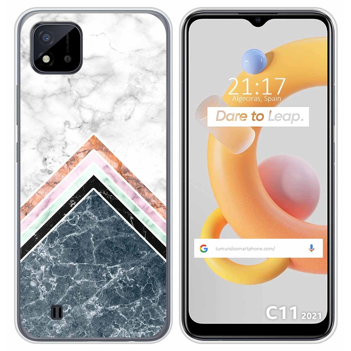 Funda Silicona para Realme C11 2021 diseño Mármol 05 Dibujos